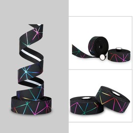 SPYMINNPOO Cinta para Manillar de Bicicleta, 2 uds., Líneas Coloridas, Cinta para Manillar, Cinta Antideslizante para Manillar de Bicicleta, Cinta para Manillar de Bicicleta de Carretera