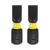 sourcing map 2pcs SL6 Slotted Screwdriver Bit 1/4" Hex Shank