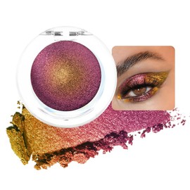 evpct Mermaid Chameleon Eyeshadow Palette Duochrome MultiChrome Makeup, Wine Red Purple Glitter Shimmer Loose Eyeshadow Palette High Pigments Chameleon Chrome Holographic Eyeshadow MultiChrome