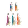 5pcs Wood Shrimp Bait Artificial with Counterweights Double Pileate Hooks