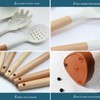 BRIIEC Orange Silicone Kitchen Cooking Utensils Set, Heat Resistant Silicone
