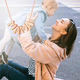 YKYLHSYXR Women's Mothers Gifts MAMA Letter-Necklace - Simple Love Mom Choice Jewelry for New Moms, Wife Mothers, Grandmothers,Chain 18” extension chain 2”. (with Gifts Box)