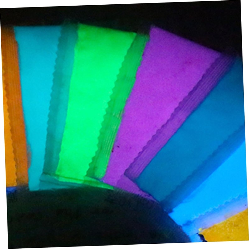 IWOWHERO 12pcs Non Radiative Luminous Nail Art Powder Fluorescent Glitter