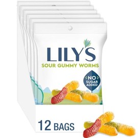 9 SHANI'S Sour Gummy Worms, No Sugar Added, Fruity & Tangy Flavor, Low Carb Candy, Keto Friendly, 12 Pack