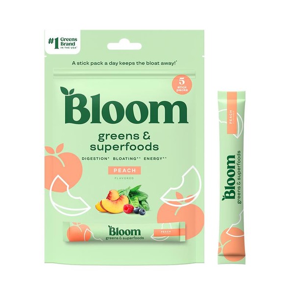 Bloom Nutrition Greens & Superfoods Powder (5 Sticks)- Digestion, Gut