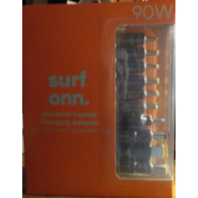 onn 90W Universal Laptop Charger with 10 Interchangeabl