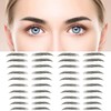 MWOOT 6 Sheets 4D Hair-Like Eyebrow Tattoos Stickers,Waterproof Natural Fake