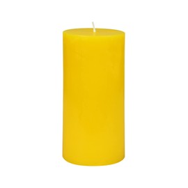 Zest Candle Inch, Yellow Citronella Pillar Candle, 3" Diameter x 6" H