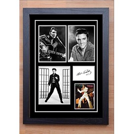 Stunning Quality Elvis Presley Signed/Autographed Print (A4 Framed 34cm x 24cm)