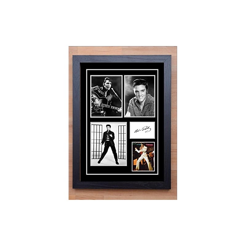 Stunning Quality Elvis Presley Signed/Autographed Print (A4 Framed 34cm x