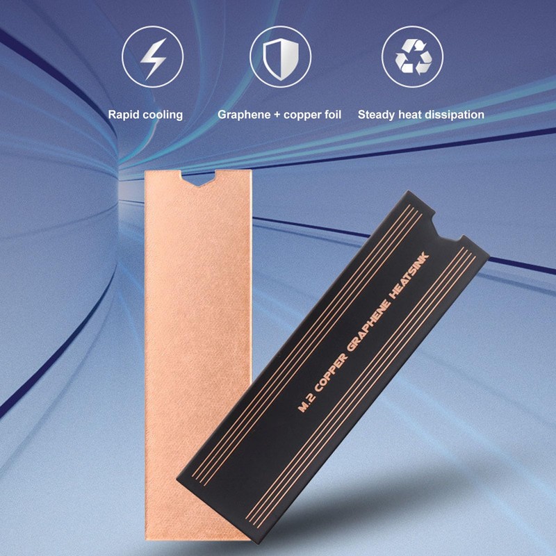 Tangxi 2Pcs M.2 SSD Heatsink, 2280 M.2 NVMe SSD Graphene