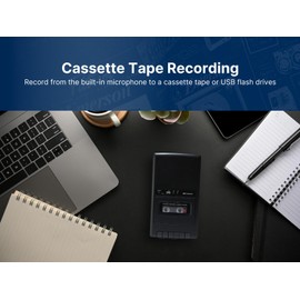 Emerson EPC-3000 Portable Cassette Player and Recorder with Built-in Speaker, Microphone, AM/FM Radio, and 4-Way Power Supply – Perfect for Playback, Recording, and Retro Music Lovers