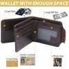 LbsAMP Leather Anime Wallet with Keychain and Skull Ring, Black
