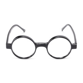 Readers Readers.com Reading Glasses: The Harry, Plastic Round Style for Men and Women - Black, 2.50
