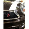 Metal Red S Lettering Front Grille Grill Chrome w/Mount Emblem