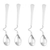 LATRAT Set of 4 stainless steel spoons with curved, curved