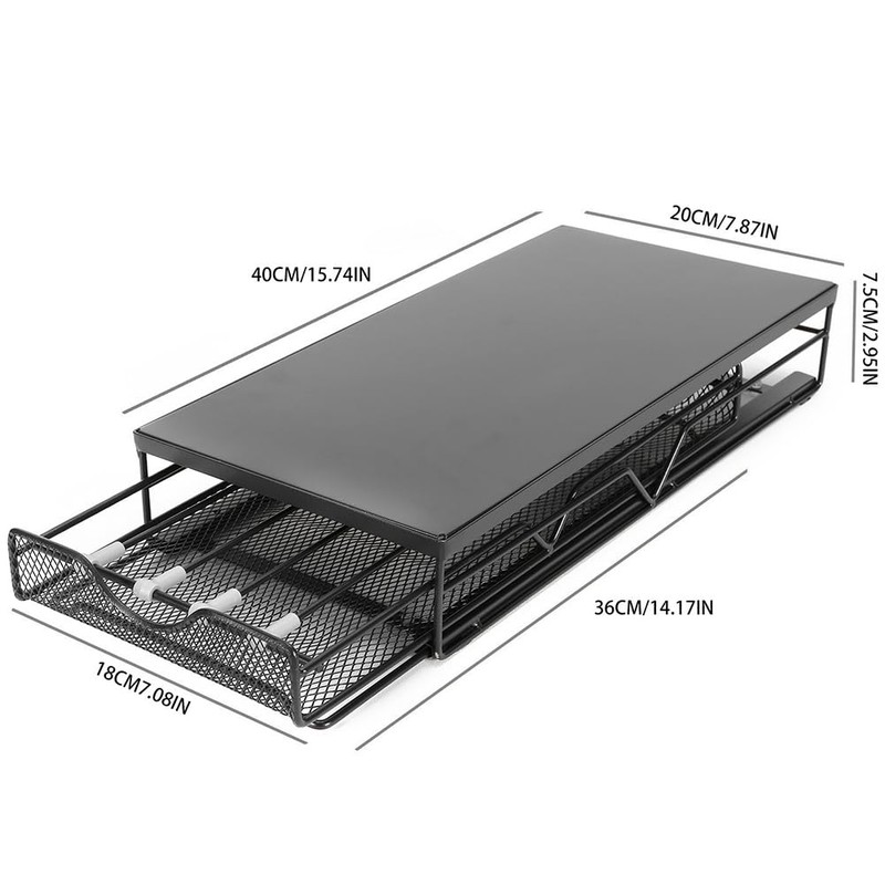 Coffee Pod Holder Storage Drawer, Compatible with Nespress-o Coffee Pods