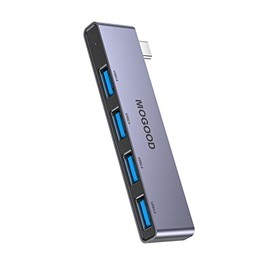 USB C to USB Hub 4 Ports,MOGOOD USB C to USB Hub Multiport Adapter ,USB C Splitter with USB 3.0 Port,USB Type C Docking Station for MacBook Pro/Air2020/2019,Surface Pro and More