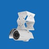 White Adjustable Angle CCTV Security Mount Base