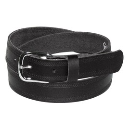 Harrys-Collection Women's Men's Leather Belt 3 cm Wide Extra Length up to 180 cm Black, black