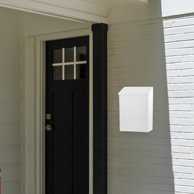 Angoily Wall-Mount Mailbox with Lock, Galvanized Metal Letter Box Security