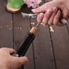 Korkenzieher, Smaier Premium All-in-1 Kellnermesser multifunktionaler mit Natur Ebenholzgriff Weinöffner