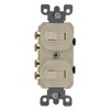 Leviton 15 Amp, 120/277 Volt, Duplex Style Two 3-Way Combination