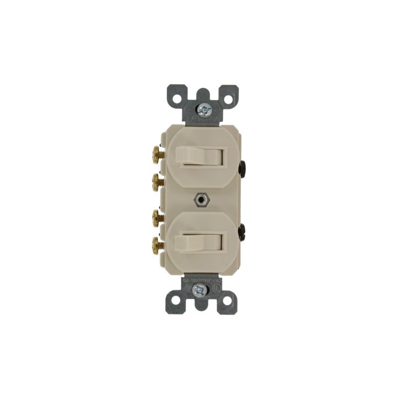 Leviton 15 Amp, 120/277 Volt, Duplex Style Two 3-Way Combination