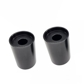 AC-MTORC Black & Chrome 2'' Inch Rise Handlebar Risers Extension For 1-1/2 inch or 1-1/4 inch Handlebars Motorcycle Spacers（Black）