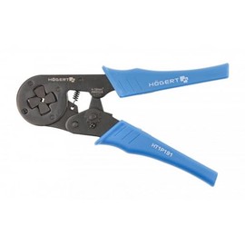 Högert TECHNIK Crimping Plier, Self-Adjusting, Square Profile, for Conductors 4-16 mm² (6-12 AWG), 210 mm, High-Quality Alloy Steel, Ergonomic Handle for Effortless Crimping and High Precision