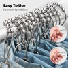 VTECHOLOGY Rustproof Shower Curtain Rings Hooks, Resistant Metal Heavy Duty