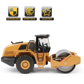 duturpo 1/50 Scale Diecast Road Roller Toy, Metal Construction Vehicles Model Toy for Kids (Road Roller)