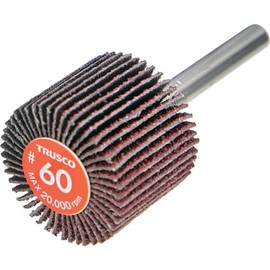 TRUSCO Economy Flap Wheel EF3025-60 Shaft Diameter 0.2 inches (6 mm), Outer Diameter 1.2 x Width 1.0 inches (30 x 25 x 35 x 35 x 35 mm), #60 (5 Pieces)