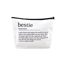 Sisadodo BFF Friendship Birthday Gifts for Friends Best Friends Graduation Gifts for Soul Sister Travel Cosmetic Storage Pouch Gift Makeup Bag for Bestie Friend BFF Zipper Travel Toiletry Pouch
