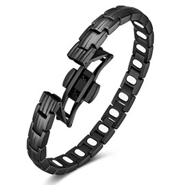 Jecanori 5X Strength Magnetic Bracelets for Women —Updated 5,000 Gauss Ellipse Magnets — Premium Butterfly Clasp & Adjustable Length