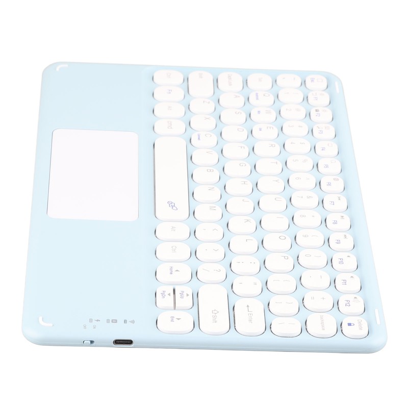 Touch Wireless Keyboard Round Keycaps Ergonomic Design Ultra Thin Smart