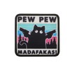 PEW PEW MADAFAKAS Cat Patch Morale Patches Velcro Embroidery Tactical