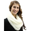Ivory Winter Knit Soft Circle Infinity Scarf