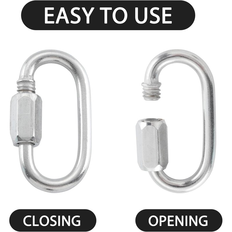 5/32" Quick Chain Link,10 Pack Stainless Steel Chain Quick Link,Small