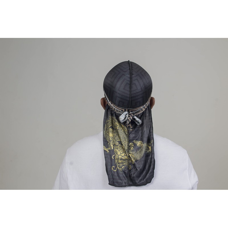 4 piezas sedosas Durags para hombres 360 ondas, diseño de