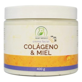 Crema De Colágeno Con Miel Con Filtro Solar Facial 400 Grs Momento De Aplicación Día/noche Tipo De Piel Todo Tipo De Piel