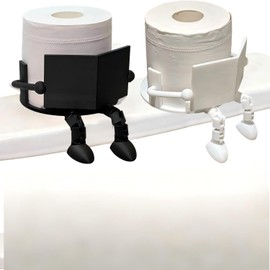 読書トイレットペーパーホルダー 3Dプリント 2個入り 自立式 トイレットペーパー 収納ラック 面白い かわいい ティッシュロールオーガナイザー 簡単設置 インテリア バスルーム 洗面所 リビング 友人 誕生日 ギフト