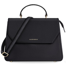 GLORIEROO Lunch Box Tote Women - Fashion Stylish Vegan Leather Insulated Leakproof Lunch Bag with Removable Strap for Work - Teacher Mothers Day Christmas Gifts for Women