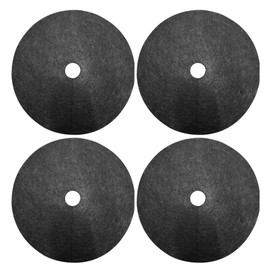 DOITOOL Pack of 20 Garden Weed Mats Biodegradable Mulching Ring Tree Protection Weed Mats (Black 4 cm)