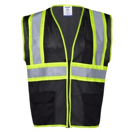 JORESTECH Safety Hi-Vis Two Toned Mesh Safety Vest with 2” Reflective Strips and Pockets