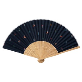 [2024] Wpc. Patterns W124-378-204 Men's Folding Fan with Storage Case for Surfing in Gift Box for Men Stylish Commuting to Work or School Commute Simple Yukata Festival Kyoto Travel Heat Protection