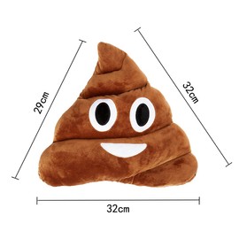 RIHUD Poop Plush Pillow Round Triangle Emotion Cushion Cute Decorative Stuffed Toy Brown Birthday Gifts for Kids and Friends