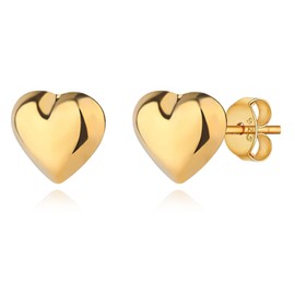 Kleine Herz Ohrstecker Silber 925 für Damen Mädchen, Hypoallergene 18k Vergoldet Ohrringe Stecker 5mm Liebe Herz Schlafen Knorpel Ohrstecker für Mehrere Piercings Schmuck Geschenke