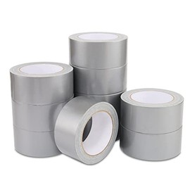 Lichamp Silver Duct Tape Heavy Duty, Waterproof Duct Tape Bulk 10 Multi Pack, 2 inch x 25 Yard x 9 mil Per Roll, A210GY
