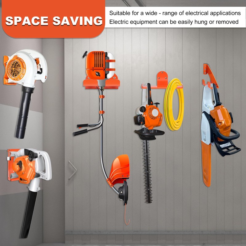Mtanlo 2 Pack Heavy Duty Chainsaw Hanger Wall Mount -